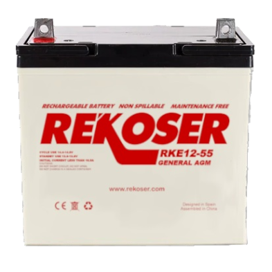 12V55Ah AGM battery RKE12-55